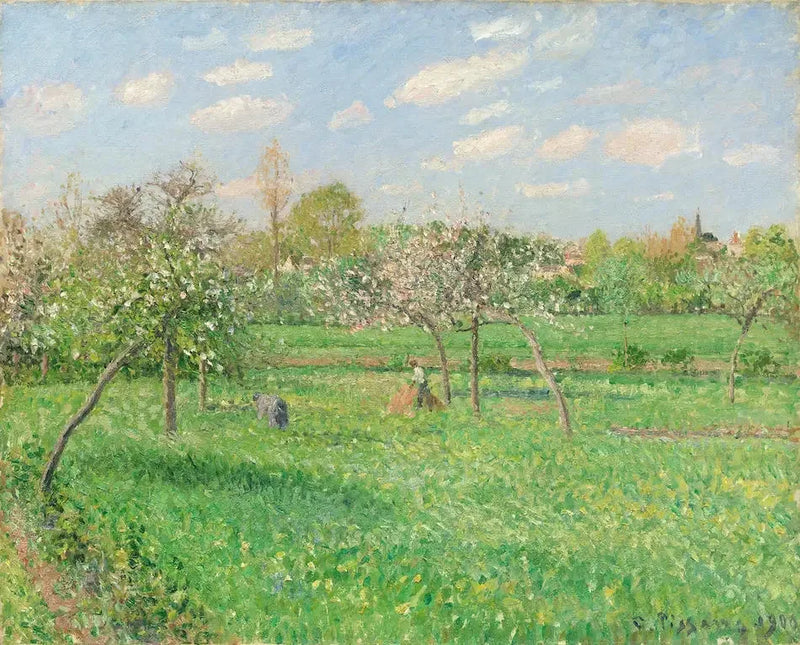 Vår, morgon, sol, Éragny - Camille Pissarro