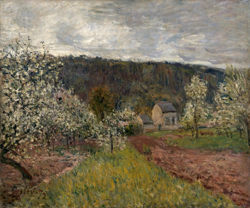 Regnig vår i omgivningarna av Paris - Alfred Sisley