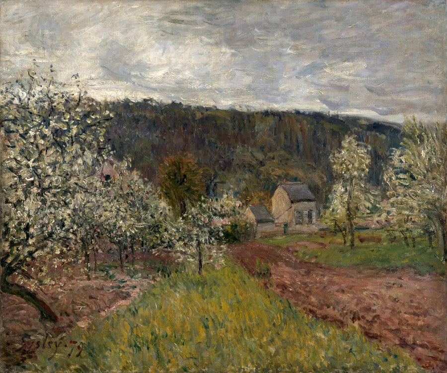Regnig vår i omgivningarna av Paris - Alfred Sisley