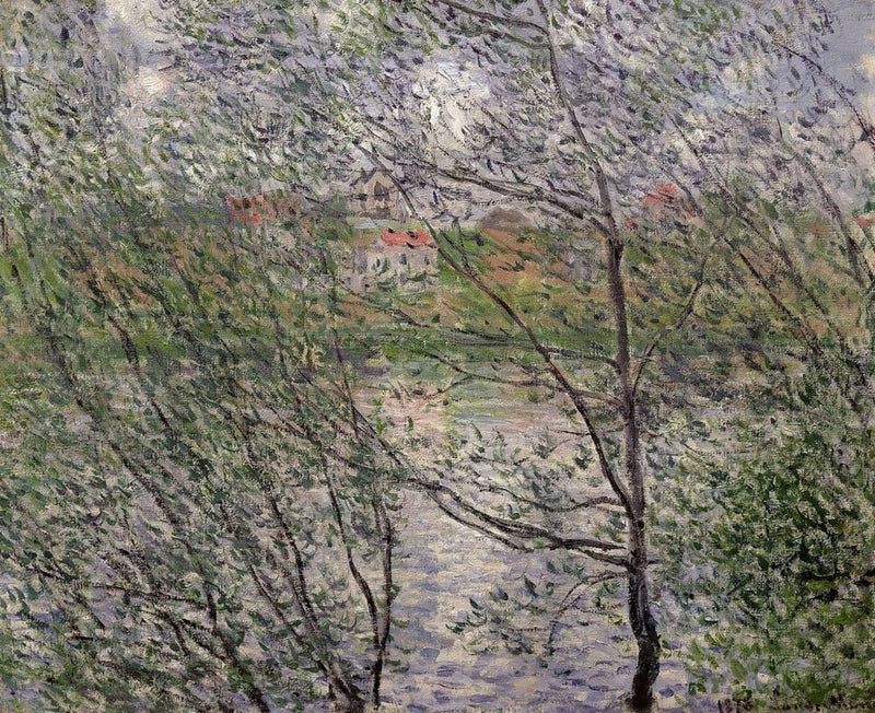 Fjäder genom grenarna W455 - Claude Monet