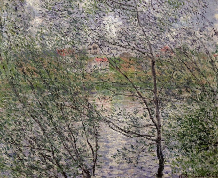 Våren genom grenarna - Claude Monet
