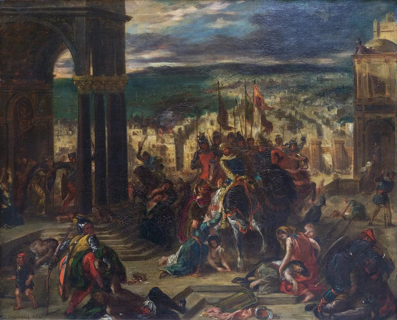 Konstantinopels intag av korsfararna - Eugène Delacroix