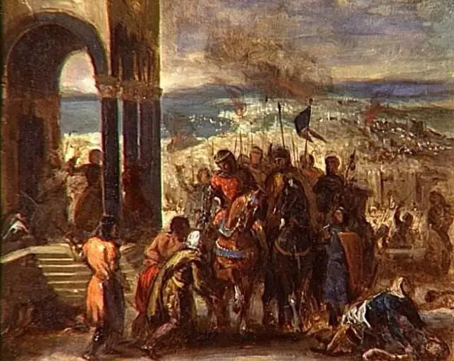Konstantinopels intag av korsfararna - Eugène Delacroix