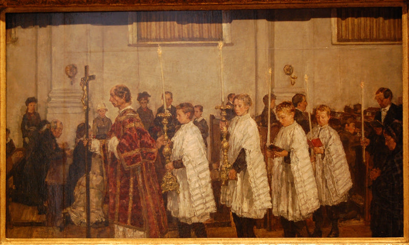 Procession i den gamla-katolska kyrkan i Haag - Isaac Israëls
