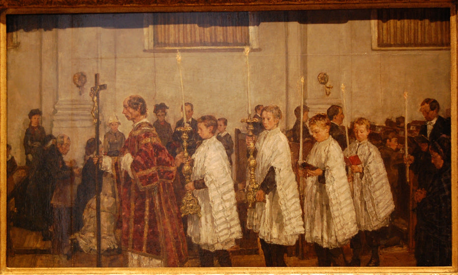 Procession i den gamla-katolska kyrkan i Haag - Isaac Israëls