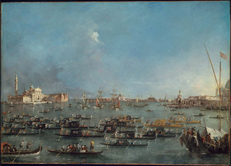 Gondolparad i Bacino di San Marco - Francesco Guardi