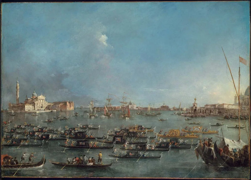 Gondolparad i Bacino di San Marco - Francesco Guardi