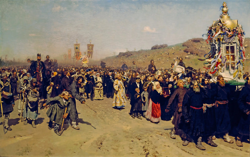 Religiös procession i Kurskprovinsen - Ilya Repin