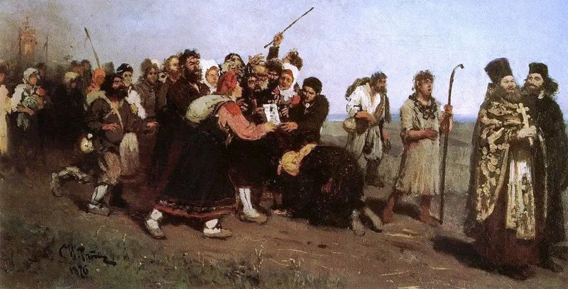 Religiös procession - Ilya Repin