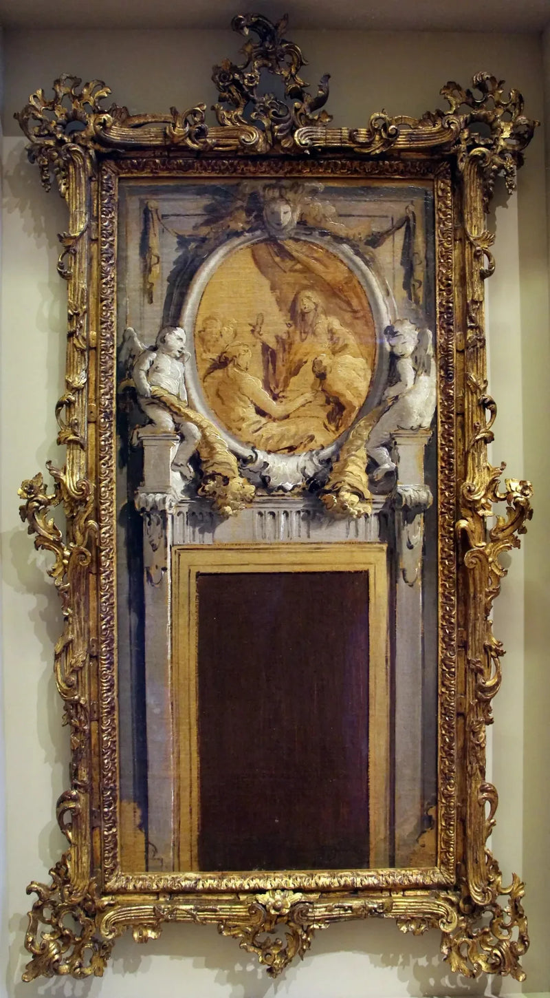 Dekorationsprojekt för en dörröverdel - Giovanni Battista Tiepolo