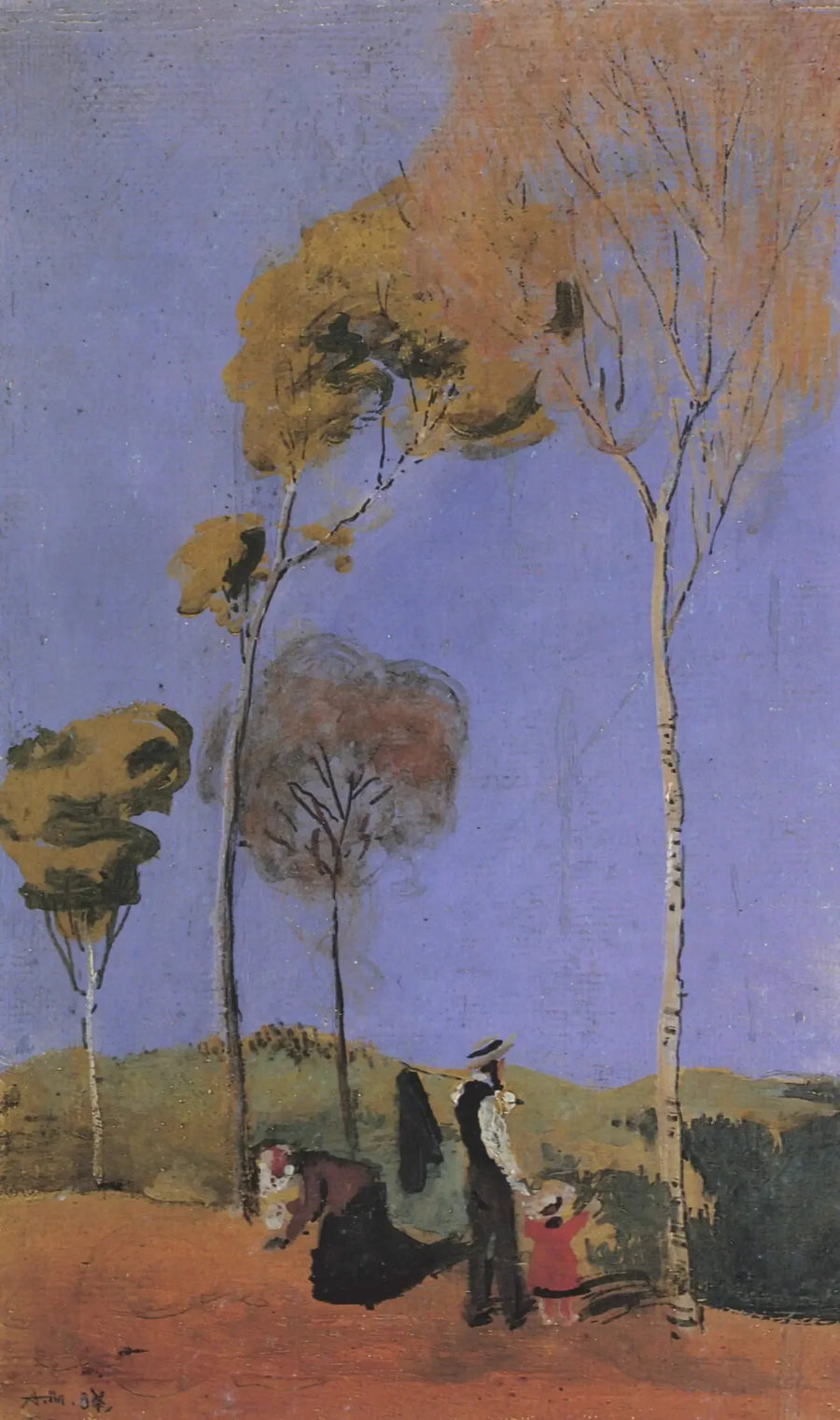 Promenad med barn - August Macke