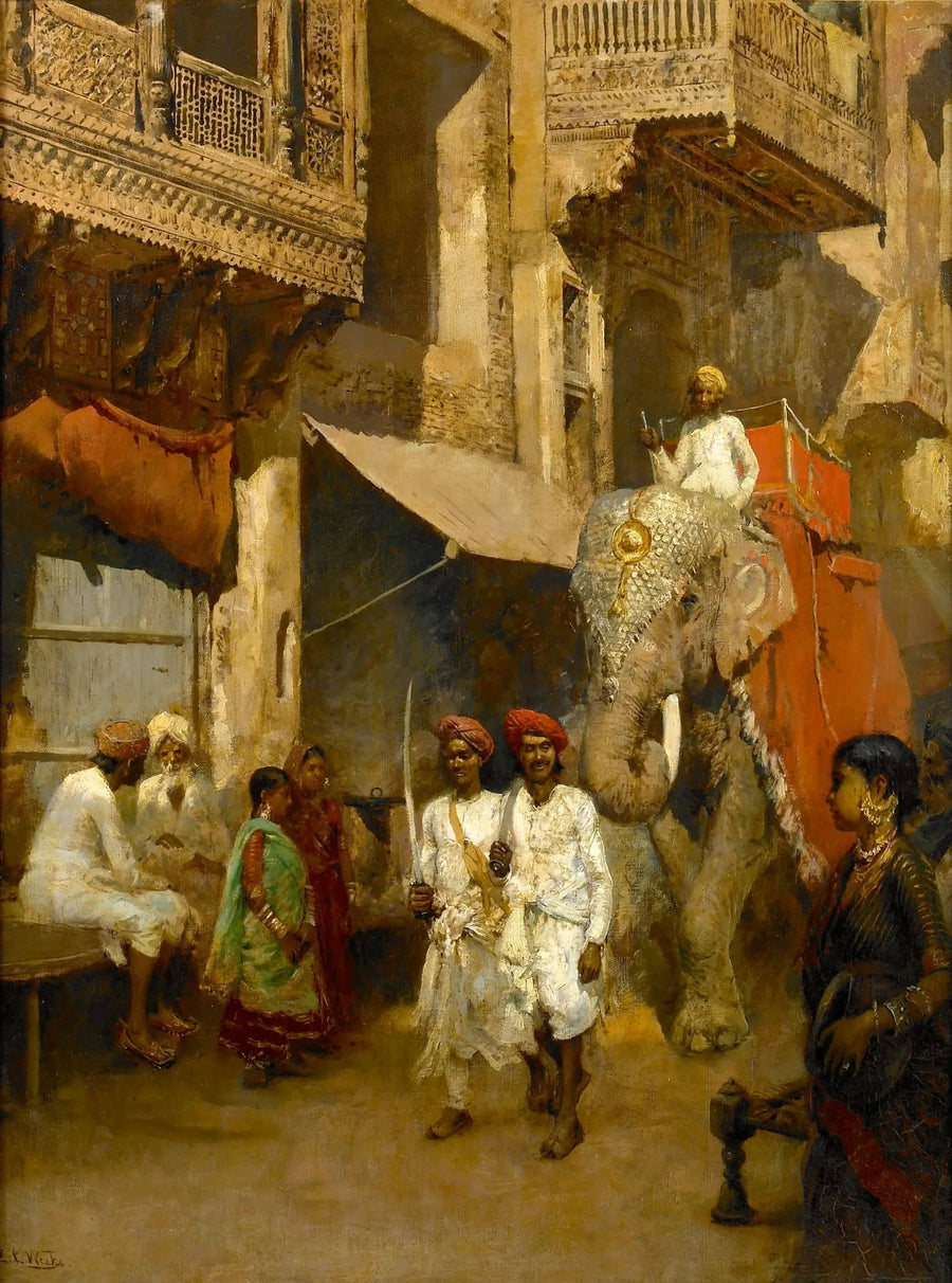 Promenad i en indisk gata - Edwin Lord Weeks