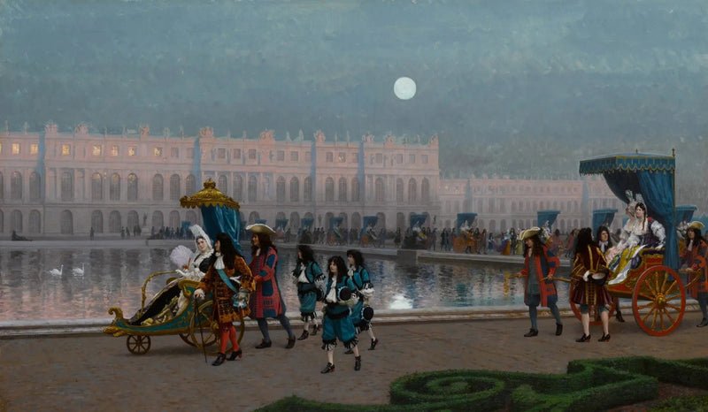Promenad i gårdarna i Versailles - Jean-Léon Gérôme