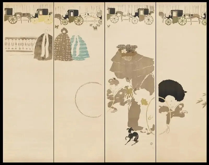 Nanny Promenade, Fiacre Frieze - Pierre Bonnard