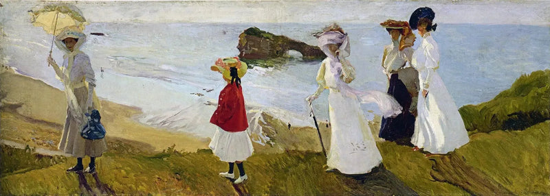 Promenad vid fyren i Biarritz - Joaquín Sorolla