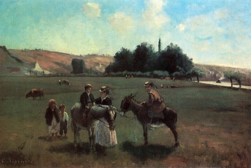 Ekorre promenad i La Roche-Guyon - Camille Pissarro