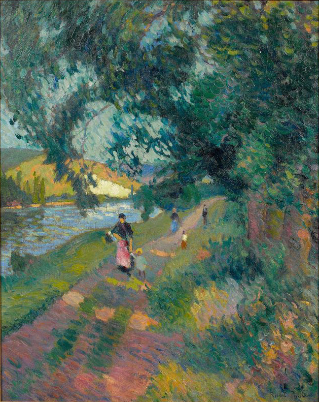 Promenad längs Halage-vägen - Robert Antoine Pinchon