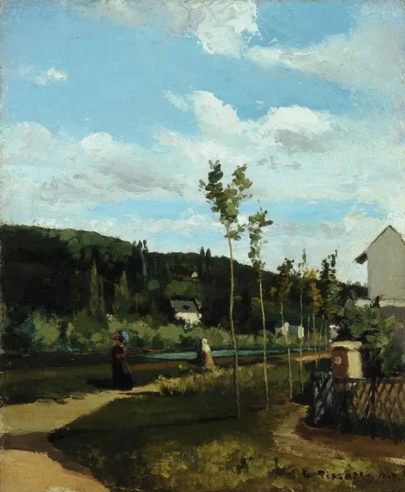 Promenad på en väg, La Varenne-Saint-Hilaire - Camille Pissarro