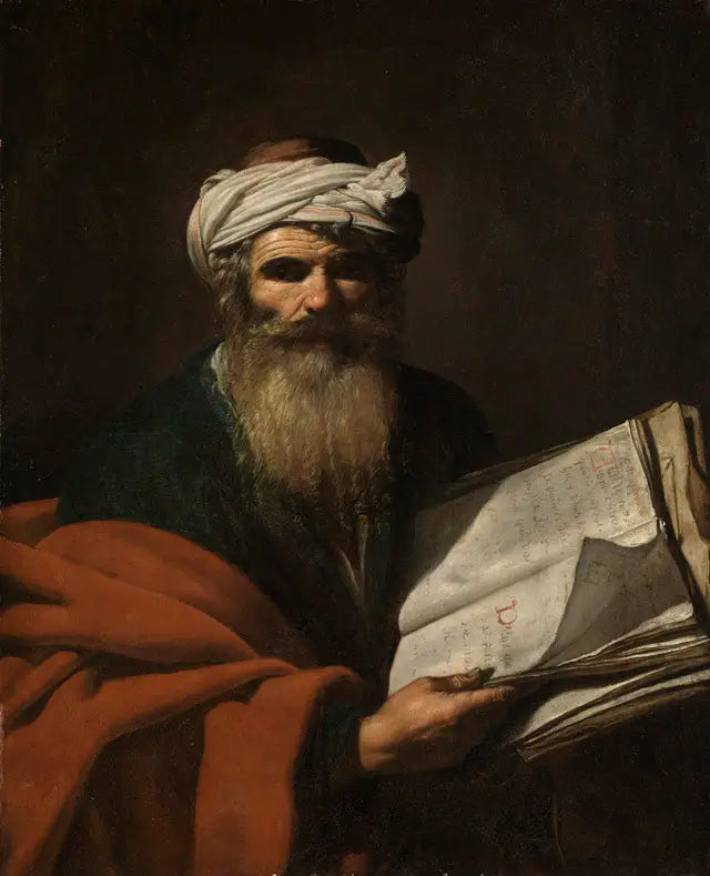 Profet med en bok - Caravaggio
