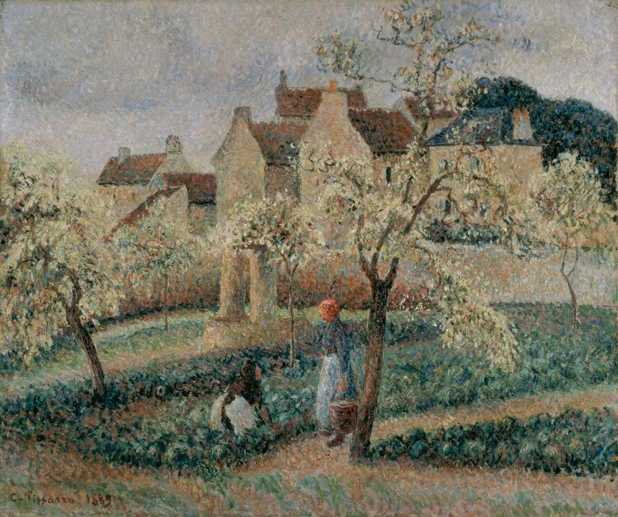 Blommande plommonträd, Pontoise - Camille Pissarro
