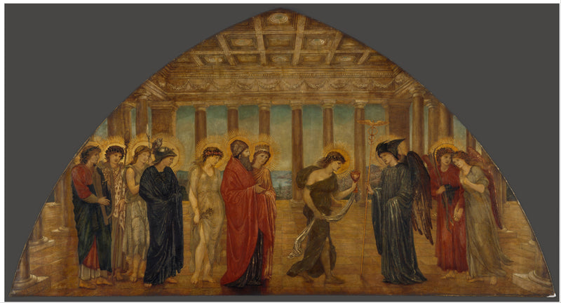Psyché som går in i Olympens portar - Edward Burne-Jones
