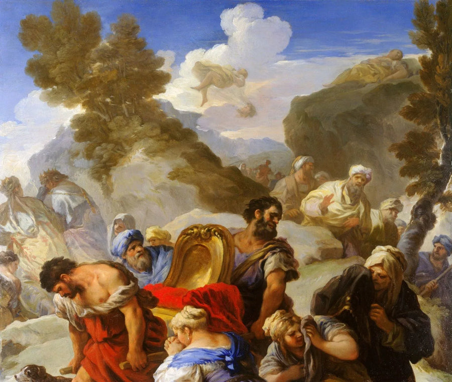 Psyché utställd på en klippa - Luca Giordano