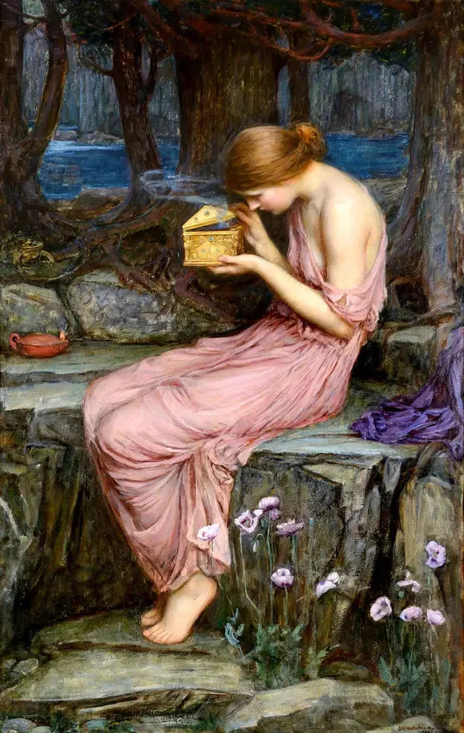 Psyche öppnar den gyllene lådan - John William Waterhouse