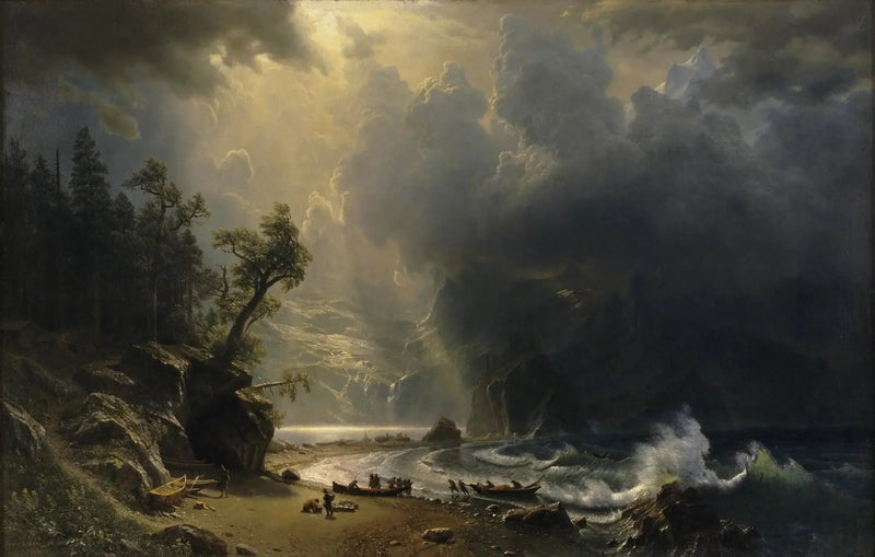 Puget Sound vid Stillahavskusten - Albert Bierstadt