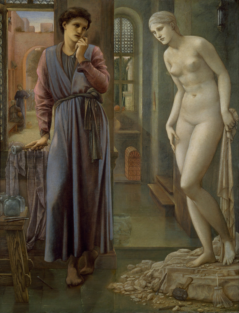 Pygmalion och Bilden - Handen håller tillbaka - Edward Burne-Jones