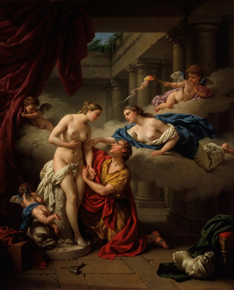 Pygmalion och hans staty - Louis Jean François Lagrenée