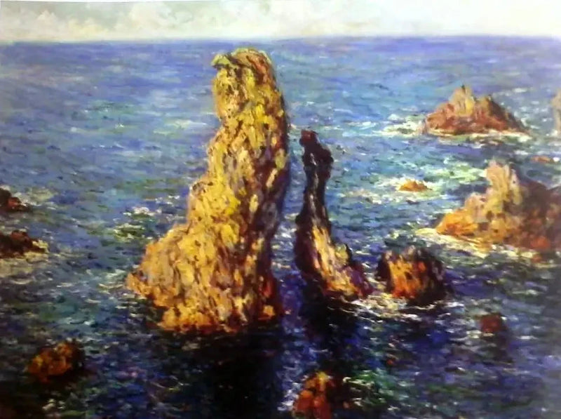 Pyramiderna i Port-Coton W1085 - Claude Monet