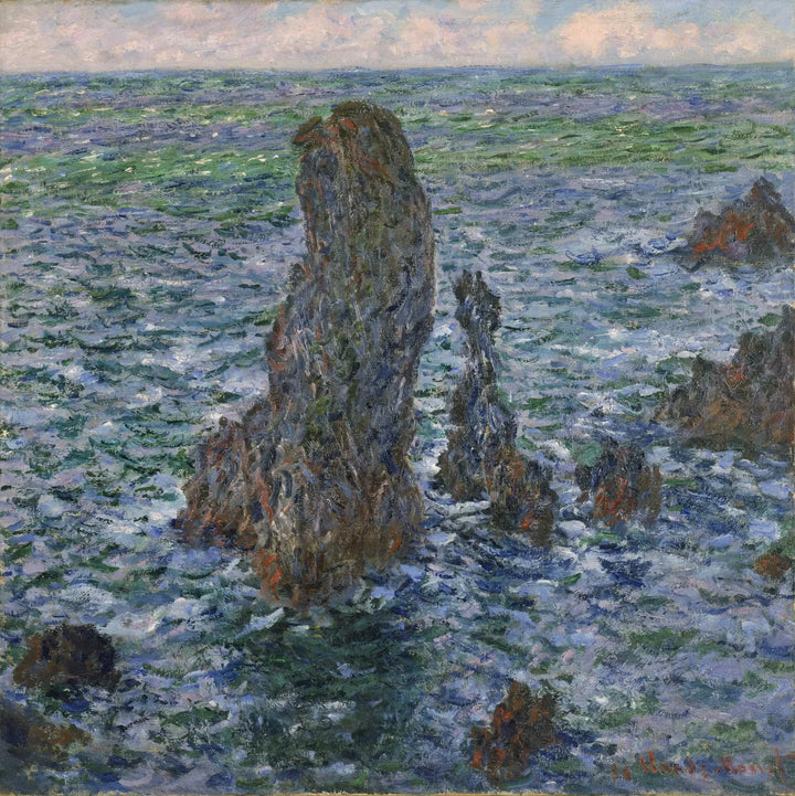 Pyramiderna i Port-Coton W1087 - Claude Monet