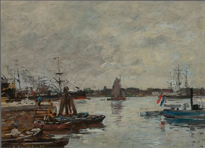 Kaj för ankomst i Rotterdam - Eugène Boudin
