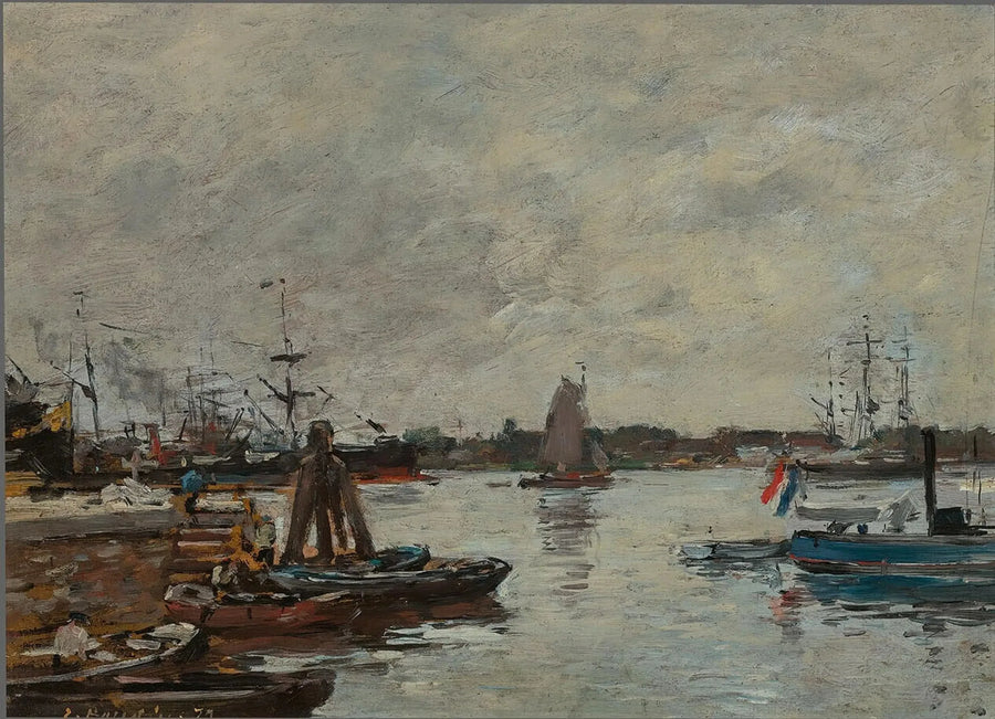 Kaj för ankomst i Rotterdam - Eugène Boudin
