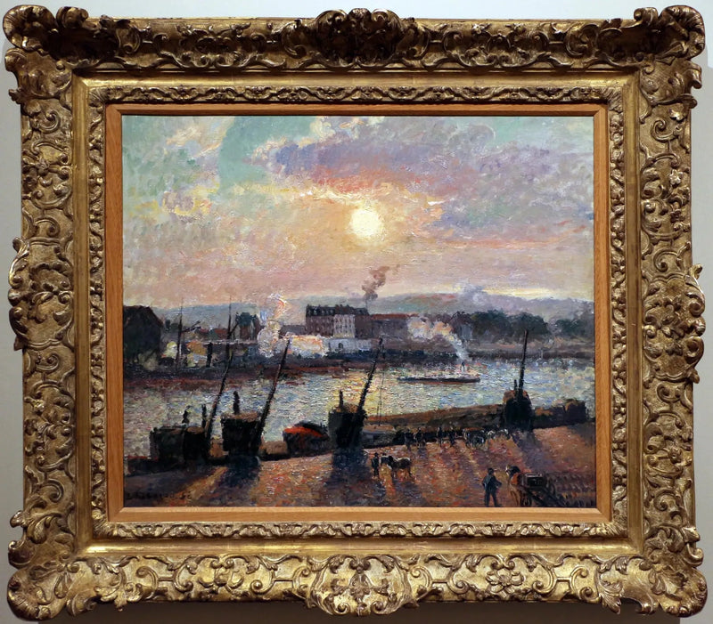 Börsen, Rouen, solnedgång - Camille Pissarro