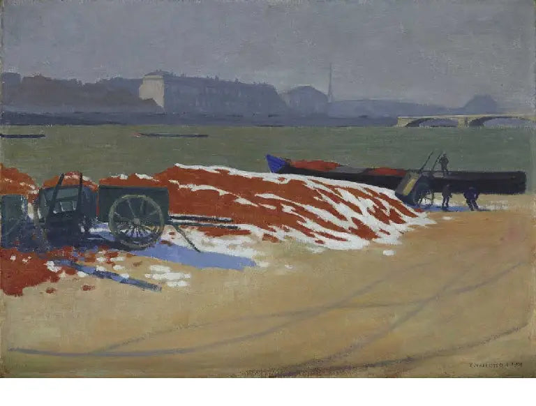 Seinekajen vid röd sand - Félix Vallotton