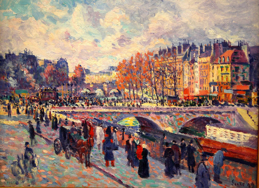 Seine kajer i Paris - Maximilien Luce