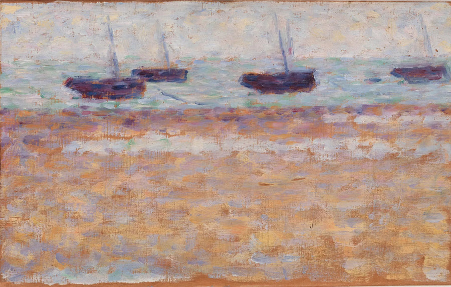 Fyra båtar i Grandcamp - Georges Seurat