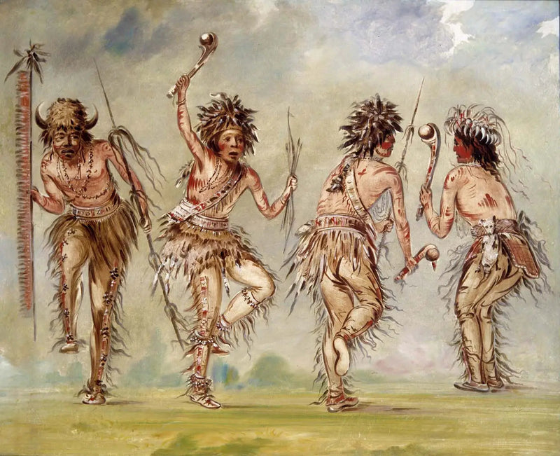 Fyra dansare - George Catlin