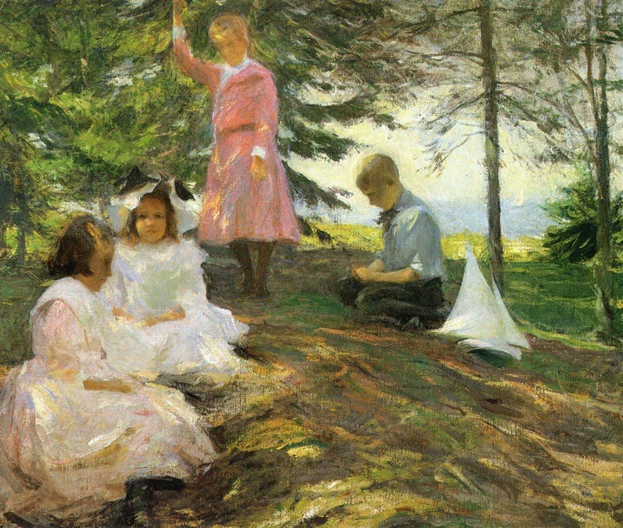 Fyra barn i North Haven - Frank Weston Benson