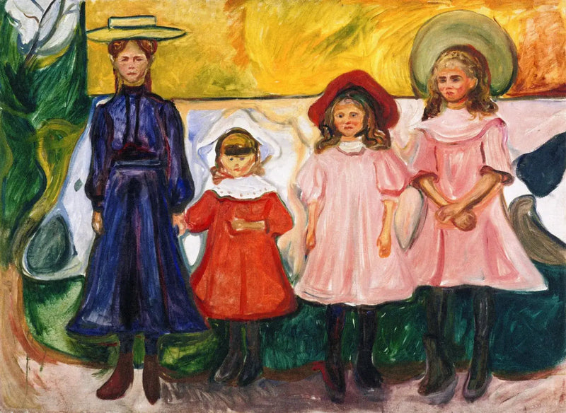 Fyra Flickor i Åsgårdstrand - Edvard Munch