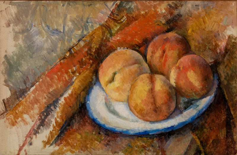 Fyra persikor på en tallrik - Paul Cézanne
