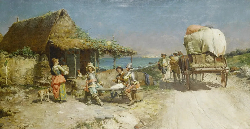 Fräscha drycker på ett värdshus vid vägen - Cesare Augusto Detti