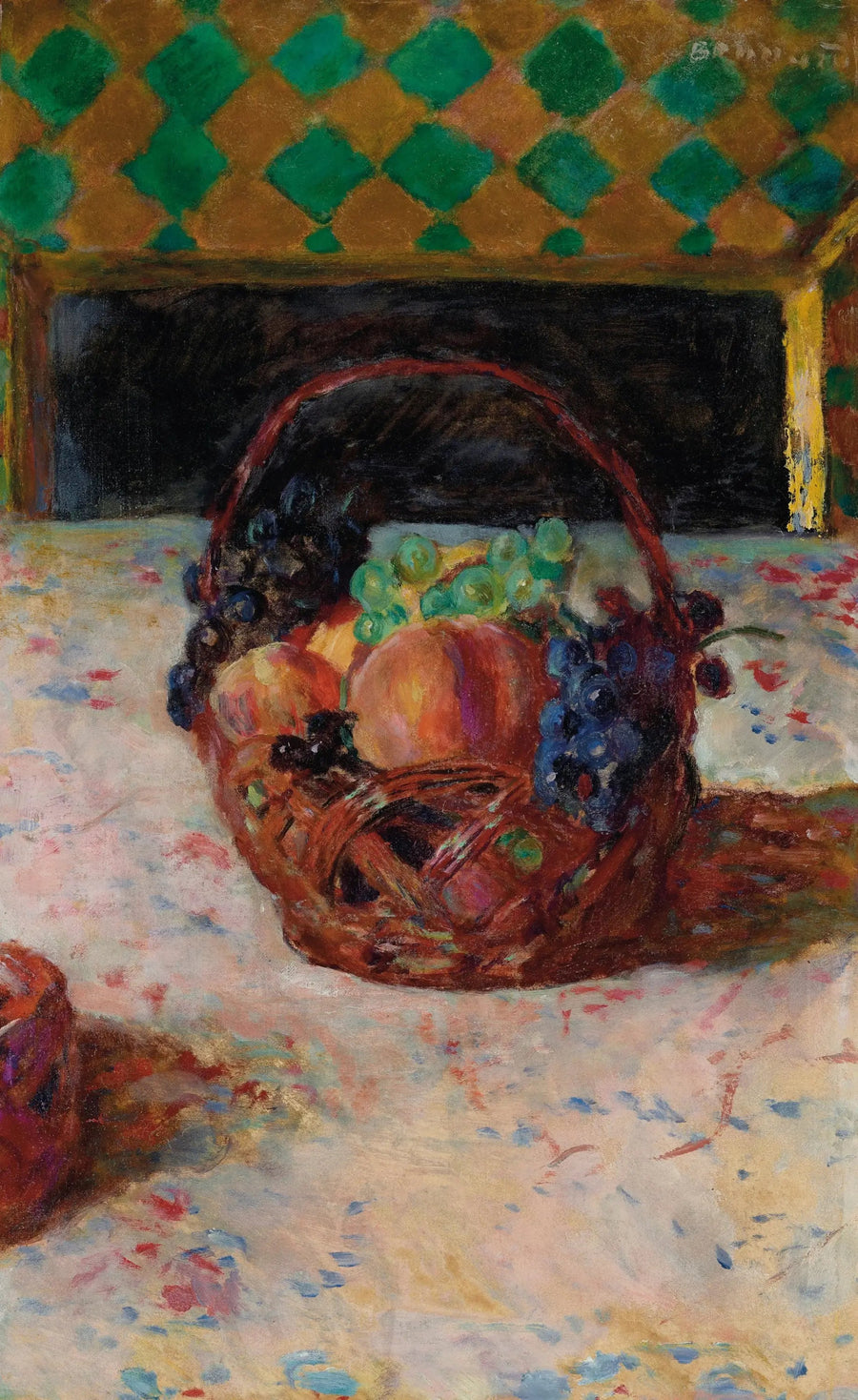 Svarta druvor och persikor - Pierre Bonnard