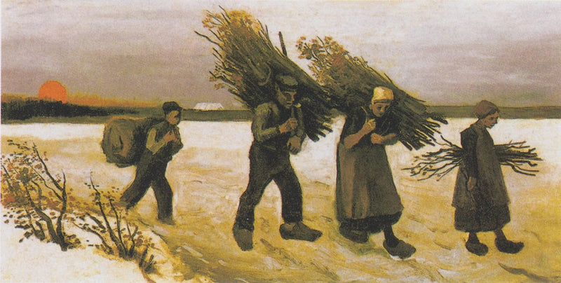 Vedplockare i snön - Vincent van Gogh