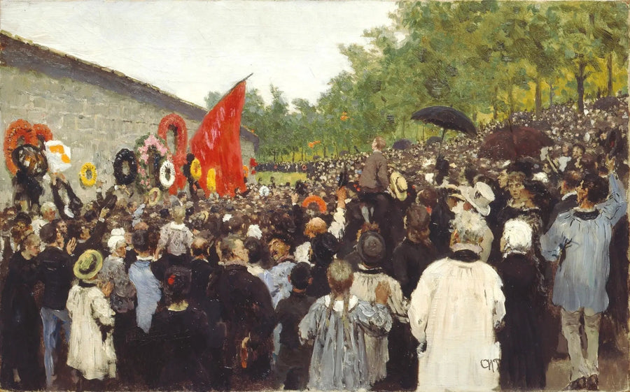 Samling vid Père Lachaise till minne av offren för Kommunen - Ilya Repin