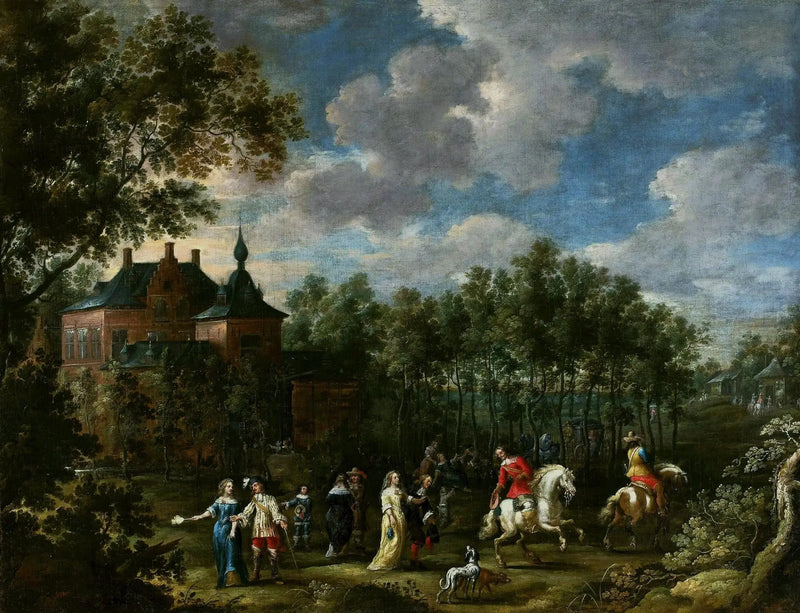Samling i en park - David Teniers den yngre