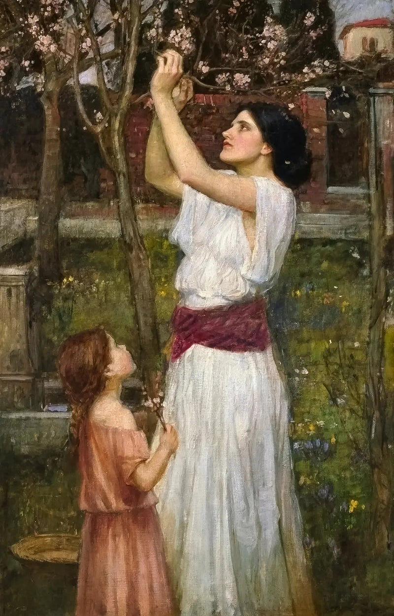 Samla mandelblommor - John William Waterhouse