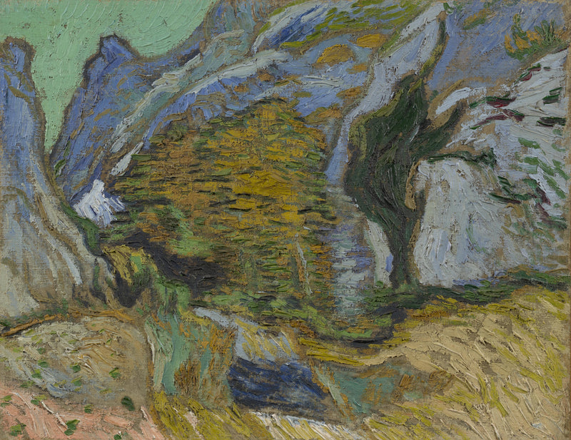 Ravin med en liten bäck - Vincent van Gogh