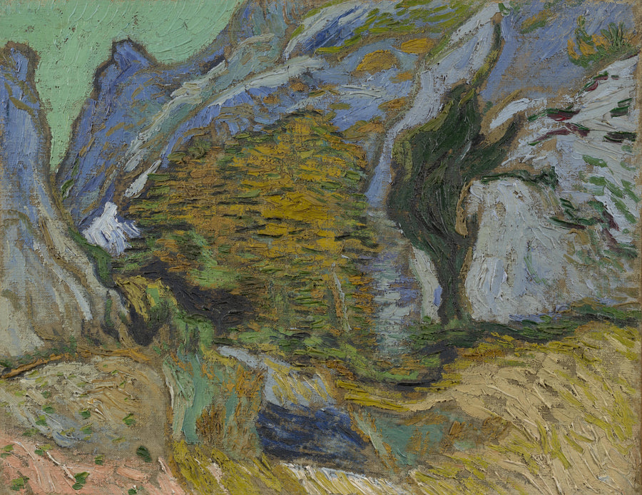 Ravin med en liten bäck - Vincent van Gogh